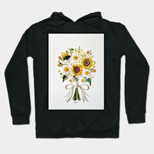 Printed Quilling art, Daisy&amp;Sunflower card Hoodie